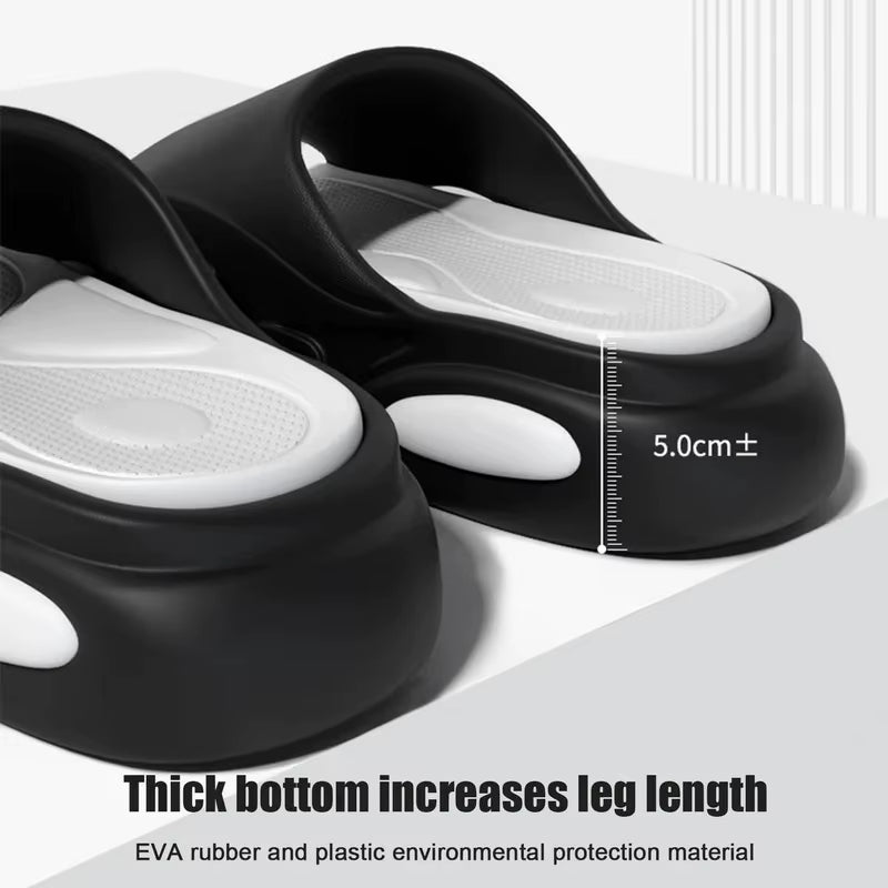 Platform Soft Eva Slippers for Women Men Fashion Comfortable Unisex Home Sandals Bathroom Non-Slip Slides Beach Shoes