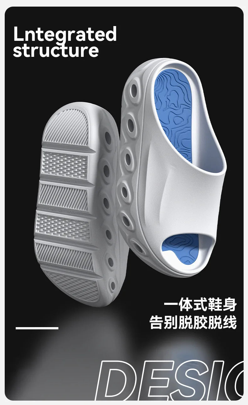 Thick-Soled Slippers Men'S New Sports Summer Stepping on Shit Feeling outside Men'S Home Thick-Soled Non-Slip Outdoor Slippers