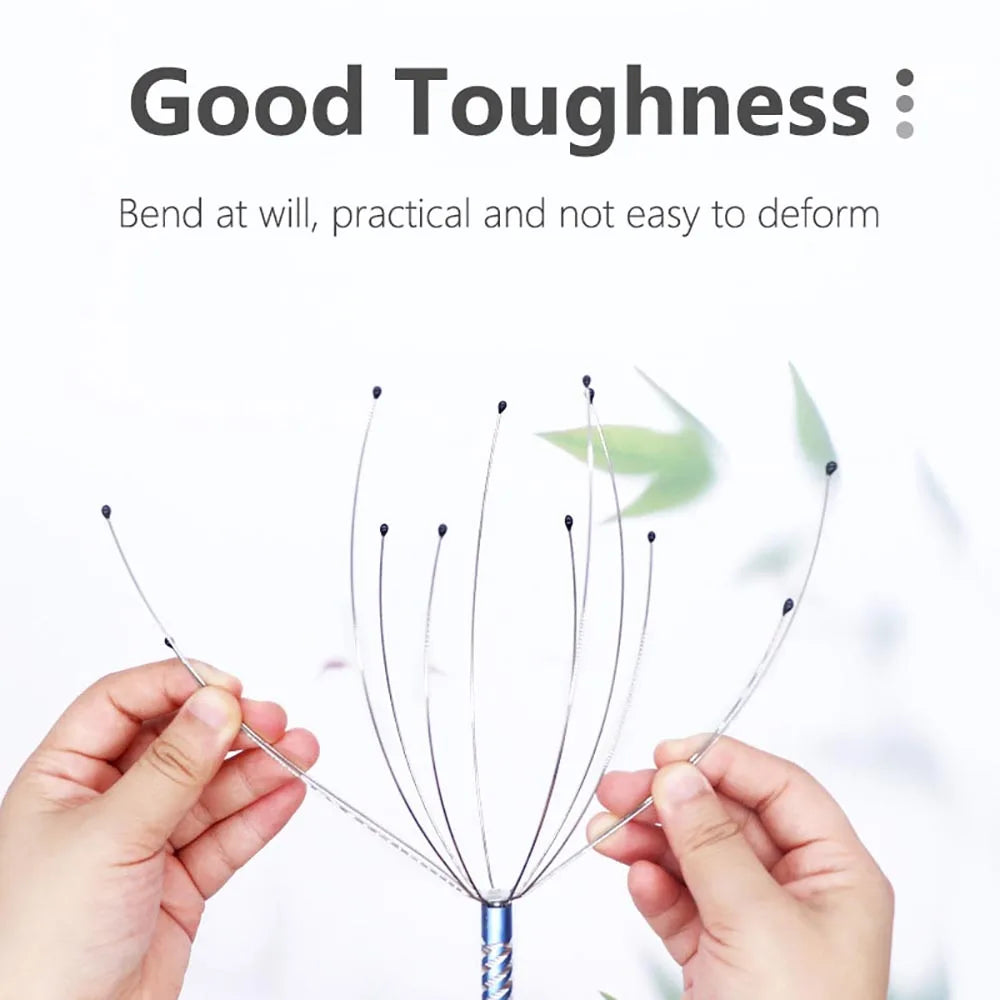 Octopus Head Massager Scratching Scalp Relaxation Relief Body Massager Scratcher Relieves Tension Health Care Tools Random Color