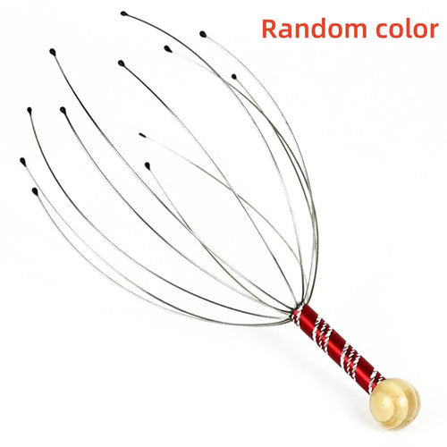 Octopus Head Massager Scratching Scalp Relaxation Relief Body Massager Scratcher Relieves Tension Health Care Tools Random Color